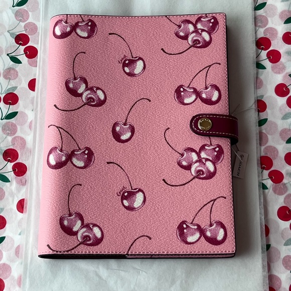 π COACH NOTEBOOK WITH CHERRY PRINT π NWT π - Picture 16 of 16